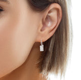 Lattice Dangling Diamond Earrings