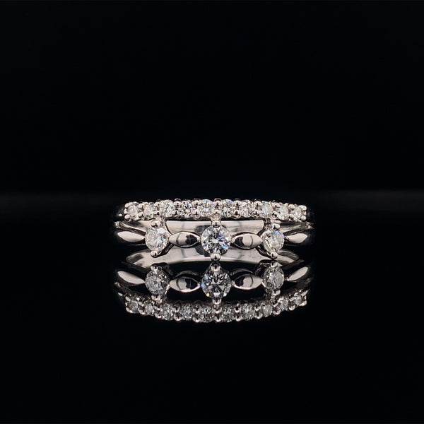 eternity band with dancing diamonds dress ring