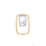 18k white and yellow gold diamond pendant