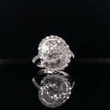 spinning diamonds baguette diamonds dress ring