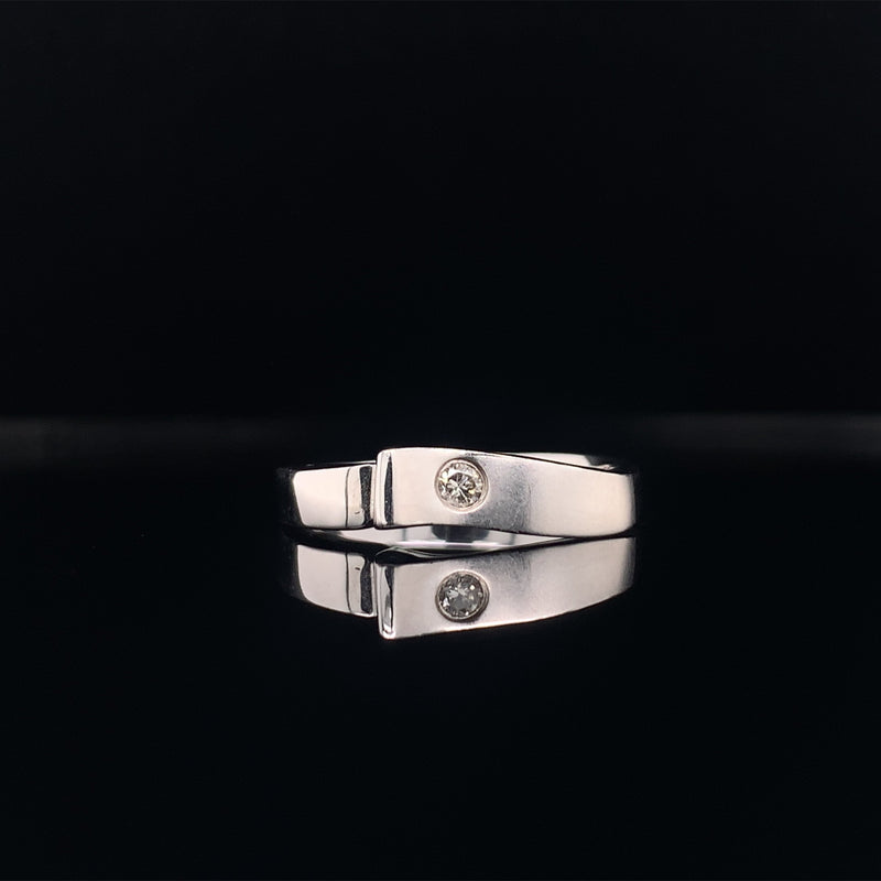 diamond curved structure designer wedding ring