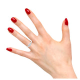 Semi-Halo Cushion Cut Diamond Engagement Ring