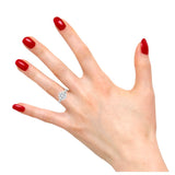 Six Prong Pavé Setting Engagement Ring