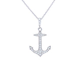 Anchor diamond pendant