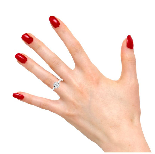 Timeless Three stone Emerald Cut Diamond Engagement Ring