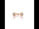 Yellow Gold Bezel Diamond Earring Studs Large