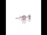 White Gold Bezel Diamond Earring Studs Large