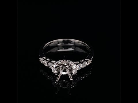 Semi halo round cut diamond ring video