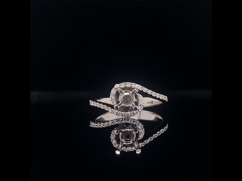Pavé twisted shank diamond ring video