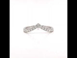 White Pointed Crown Diamond Ring
