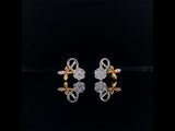 18k white gold floral bouquet diamond earrings video
