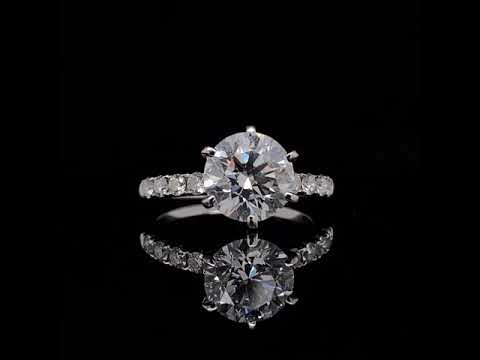 Our classic six prong engagement ring setting video