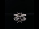 white gold diamond ring with baguette and round brilliant diamonds video