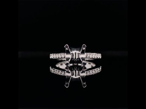 Tapered shank princess cut diamond ring video