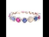 Colored Sapphire Diamond Bracelet
