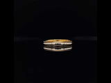 Milgrain detail white and yellow gold ring video