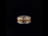 White and yellow gold ring with etchings video