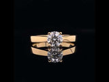 Yellow Gold Four Prong Diamond Engagement Ring