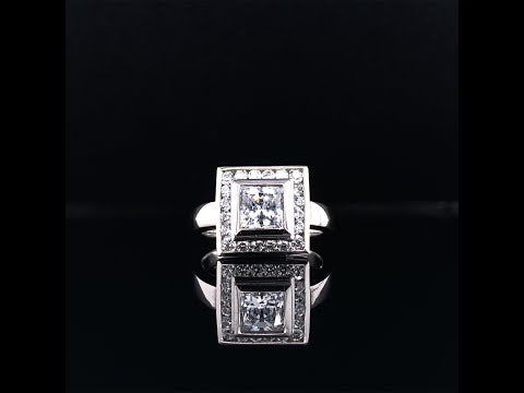 Princess cut channel setting diamond engagement ring video