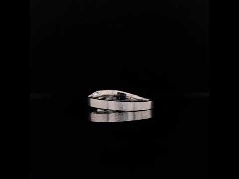 18k white gold matte satin finish diamond ring video