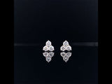 18k white gold trio diamond stud earrings video