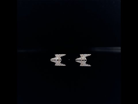 18k white gold diamond lightning earrings video