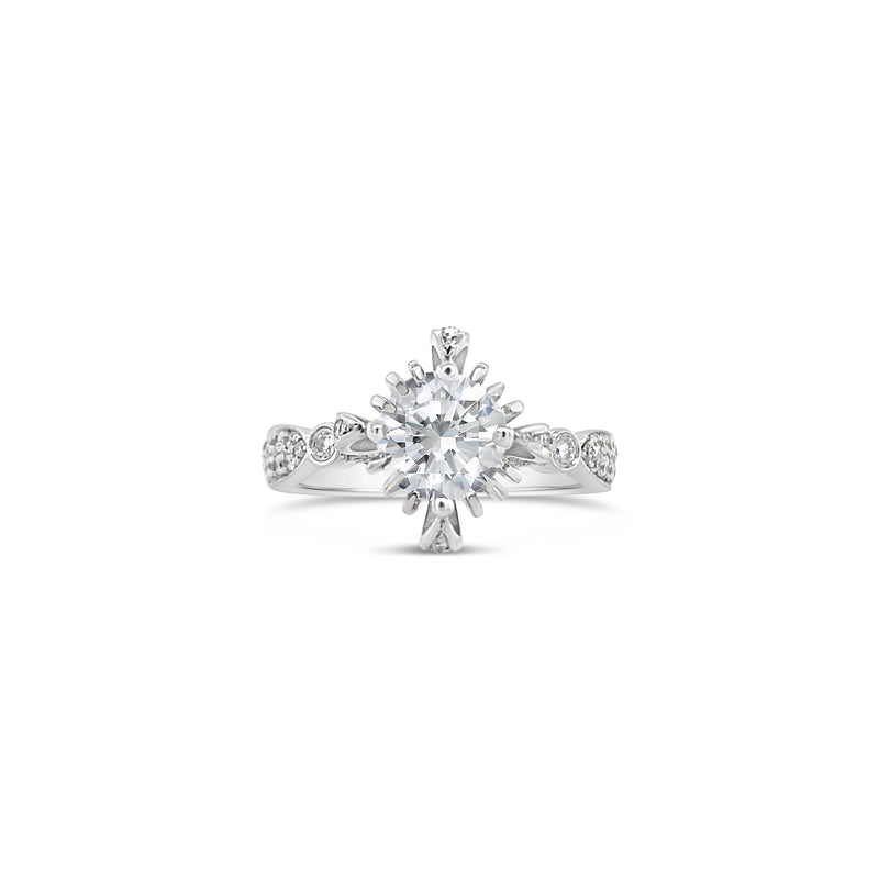 crown design diamond ring