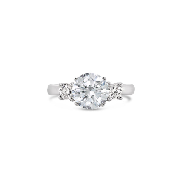 Three stone engagement ring